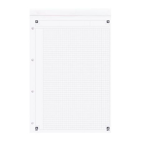 Achetez Bloc NOTEPAD 80 feuilles perforées 4 trous détachables 21x32 cm papier 80g blanc ligné 6 ..