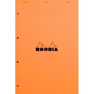 Achetez RHODIA Bloc de direction couverture Orange 80 feuilles détachables+perforées format A4+ r ..