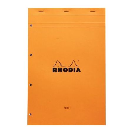 Achetez RHODIA Bloc de direction couverture Orange 80 feuilles détachables+perforées format A4+ r ..