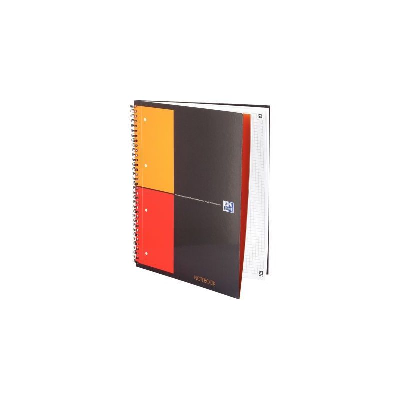 Achetez OXFORD Cahier NOTEBOOK spirales 160 pages perforées 80g 5x5 21x31,8cm Couverture polypro Gr..