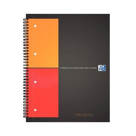 Achetez OXFORD Cahier FILINGBOOK spirales 200 pages perforées 80g 5x5 21x31,8cm Couverture polypro ..