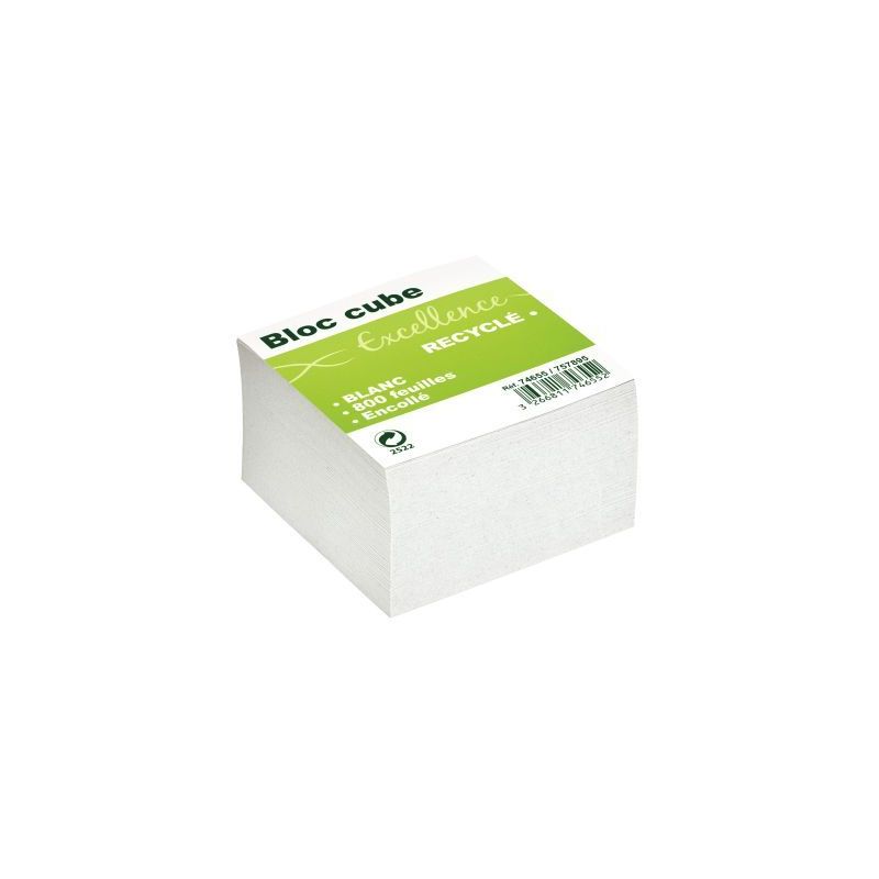 Achetez Bloc cube recyclé blanc d'environ 800 feuilles encollées, dimensions : 9 x 9 x 9 cm a veni.. Achetez Bloc cube recyclé blanc d'environ 800 feuilles encollées, dimensions : 9 x 9 x 9 cm a veni..