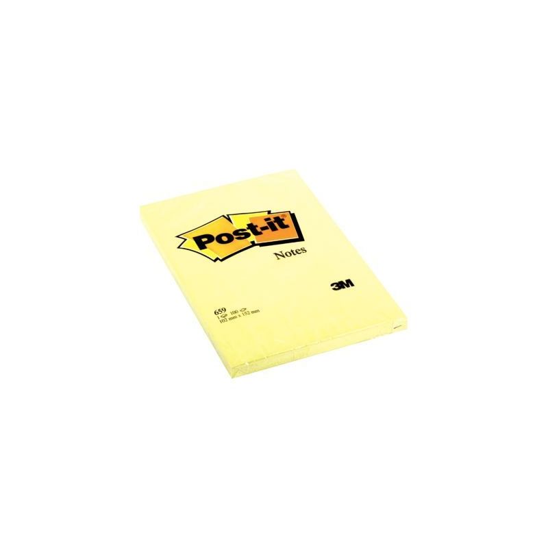 Achetez POST-IT Bloc repositionnable de 100 feuilles 102 x 152 mm Jaune uni pas cher sur Ma Rentrée..