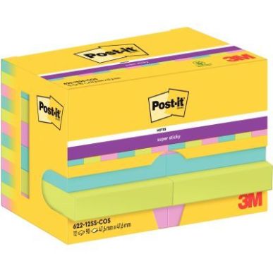 Achetez POST-IT Lot de 12 blocs notes Super Sticky Post-it® Collection MIAMI 47,6x47,6 mm, 90 feuil..