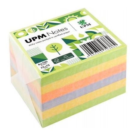 Achetez Lot de 6 blocs repositionnables 100 feuilles 75x75mm coloris spring 5854-76PG-6 pas cher sur..