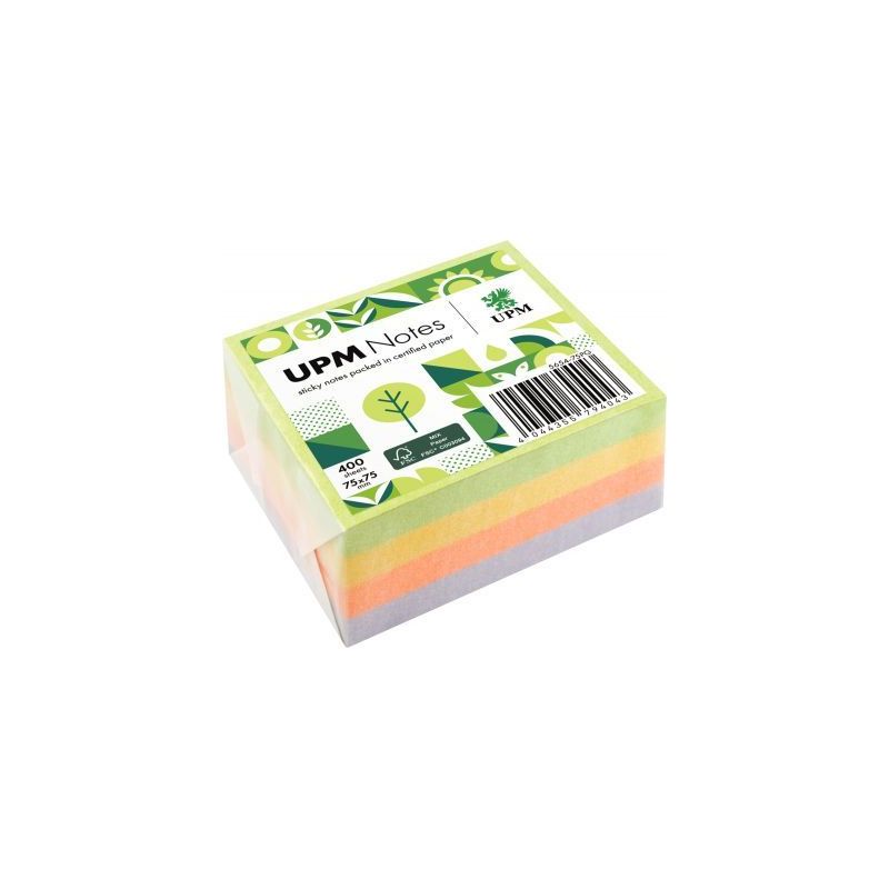 Achetez Bloc cube repositionnable 75 x 75 mm 400feuilles coloris SPRING 5654-75PG pas cher sur Ma Re..