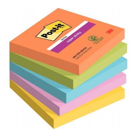 Achetez Paquet de 5 blocs de 90 feuilles Super Sticky post-it, 76 x 76 mm collection boost BP1231 PO..