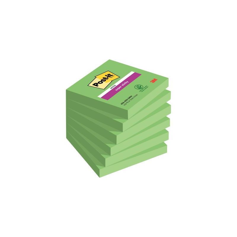 Achetez Lot de 6 blocs notes adhésifs  super sticky vert BP836 POST-IT 3M pas cher sur Ma Rentrée ..