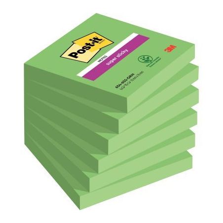 Achetez Lot de 6 blocs notes adhésifs  super sticky vert BP836 POST-IT 3M pas cher sur Ma Rentrée ..