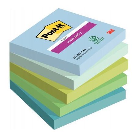Achetez Paquet de 5 blocs notes super sticky post it 90 feuilles 76x76mm  collection oasis BP1234 PO..