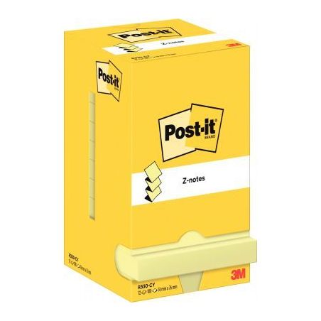 Achetez Lot de 12 blocs de 100 feuilles z-notes repositionnable 76 x 76 mm jaune 23730 3M pas cher s..