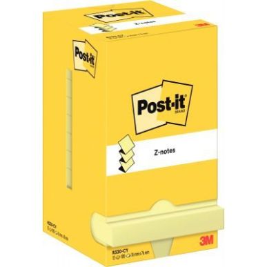Achetez Lot de 12 blocs de 100 feuilles z-notes repositionnable 76 x 76 mm jaune 23730 3M pas cher s..