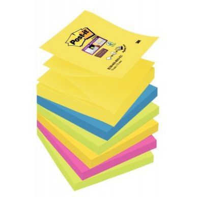 Achetez Lot de 6 blocs de 90 feuilles Z-Notes Super Sticky post-it, 76x76 mm, couleurs Rio de Janeir..