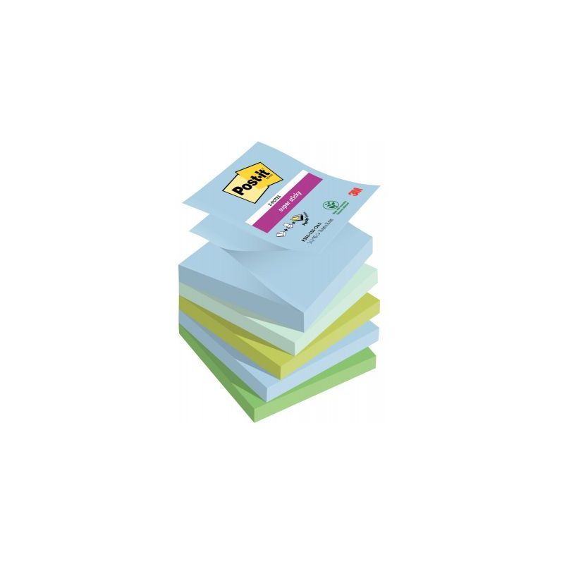 Achetez Lot de 5 blocs z-notes super sticky post-it 90 feuilles 76 x 76 mm collection OASIS BP1236 P..