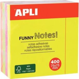 Achetez Cube de 400feuilles repositionnables 75x75 4couleurs 10974 APLI pas cher sur Ma Rentrée Sco..