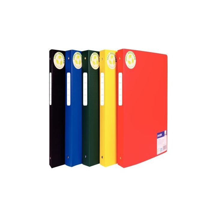 Classeur 4 anneaux ECOGREEN en polypropylène recyclé, dos 2 cm, format A4, coloris assortis 1400165 ECOGREEN