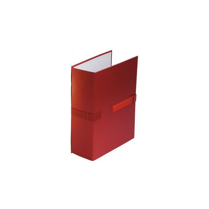 EXACOMPTA Chemise extensible en balacron. Rabat en pied, fermeture par sangle scratch. Coloris Bordeaux