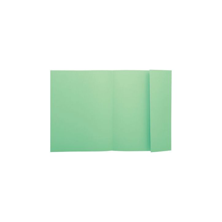 Paquet de 100 chemises 1 rabat 160g 24x32 cm vert clair 348004E SUPER EXACOMPTA