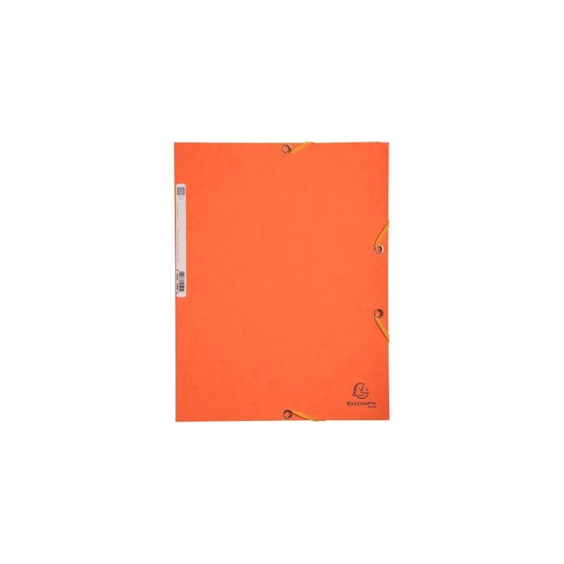 Achetez Chemise 3 rabats à élastiques en carte lustrée 400g, orange 55504E EXACOMPTA pas cher sur..