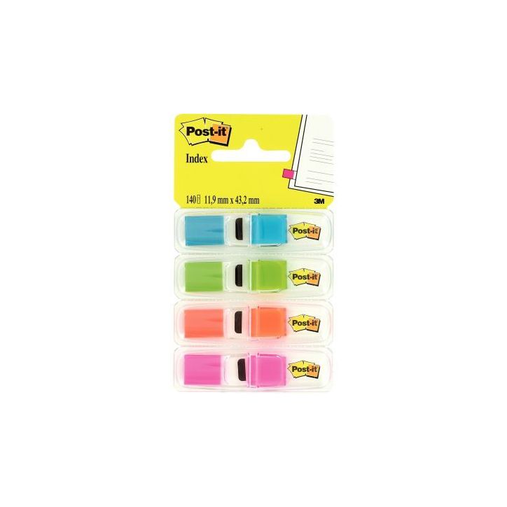 POST-IT Set de 4 x 35 marque-pages étroits, coloris vif