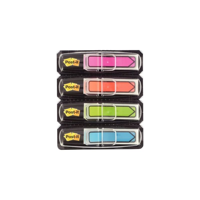 Achetez Carte de 4x24 marque-pages flèches post-it couleurs fun assorties 24929 POST-IT 3M pas cher..