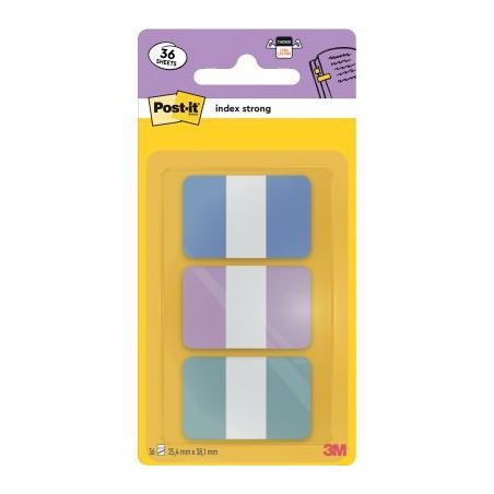 Achetez Carte de 36 index rigide standard format 25,4 x 38 mm bleu violet vert BP1507 POST-IT 3M pas..