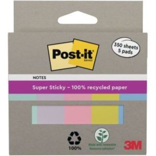 Achetez Boite de 5 blocs de marque-pages le recyclable 350 feuilles coloris pastel BP1506 POST-IT 3M..
