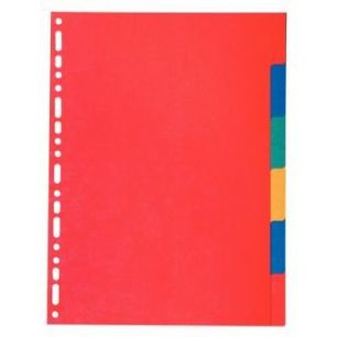 Achetez Jeu de 6 intercalaires à  touches neutres en carte recyclée 220g format A4 2006E EXACOMPT..