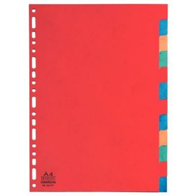 Achetez Jeu de 12 intercalaires à  touches neutres en carte recyclée 220g format A4 2012E EXACOMP..