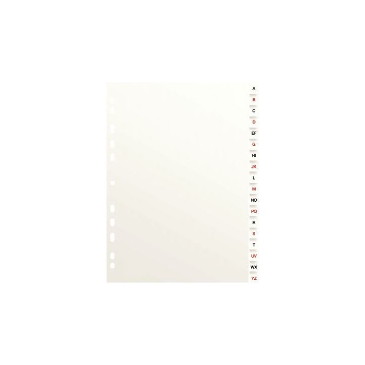 Jeu de 18 intercalaires alphabétiques format 21x29,7 cm carte dossier 100204593 HAMELIN