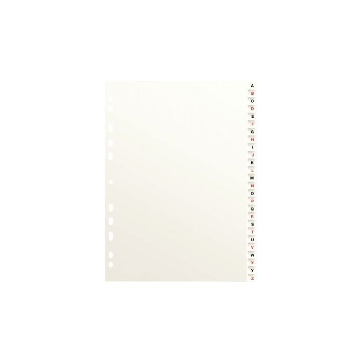 Jeu de 26 Intercalaires alphabétiques format 21x29,7 cm carte dossier 100204598 HAMELIN