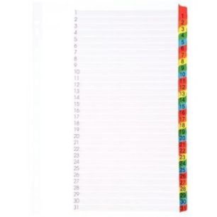 Achetez Intercalaires numériques 1 à 31 touches format A4+ 8337131-980 LANDS pas cher sur Ma Rentr..