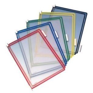 Achetez Boîte de 10 poches format A4 à pivots en PVC  assortis 114009 T.TECHNIC TARIFOLD pas cher ..