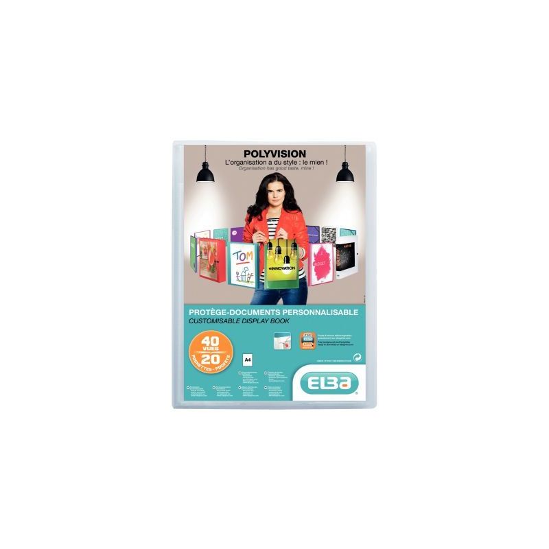 Achetez Protège-documents personnalisable POLYVISION 40 vues, pour format A4 21x29,7 cm, incolore 1.. Achetez Protège-documents personnalisable POLYVISION 40 vues, pour format A4 21x29,7 cm, incolore 1..