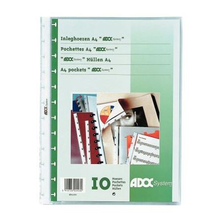 Achetez Paquet de 10 pochettes amovibles Adoc pour format A4 5810-000 pas cher sur Ma Rentrée Scola..
