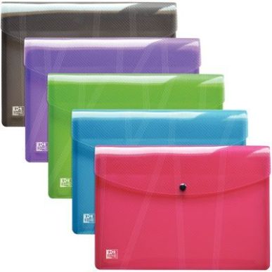 Achetez Paquet de 5 enveloppes extensibles en polypropylène format A4 coloris assortis 400130804 HA..
