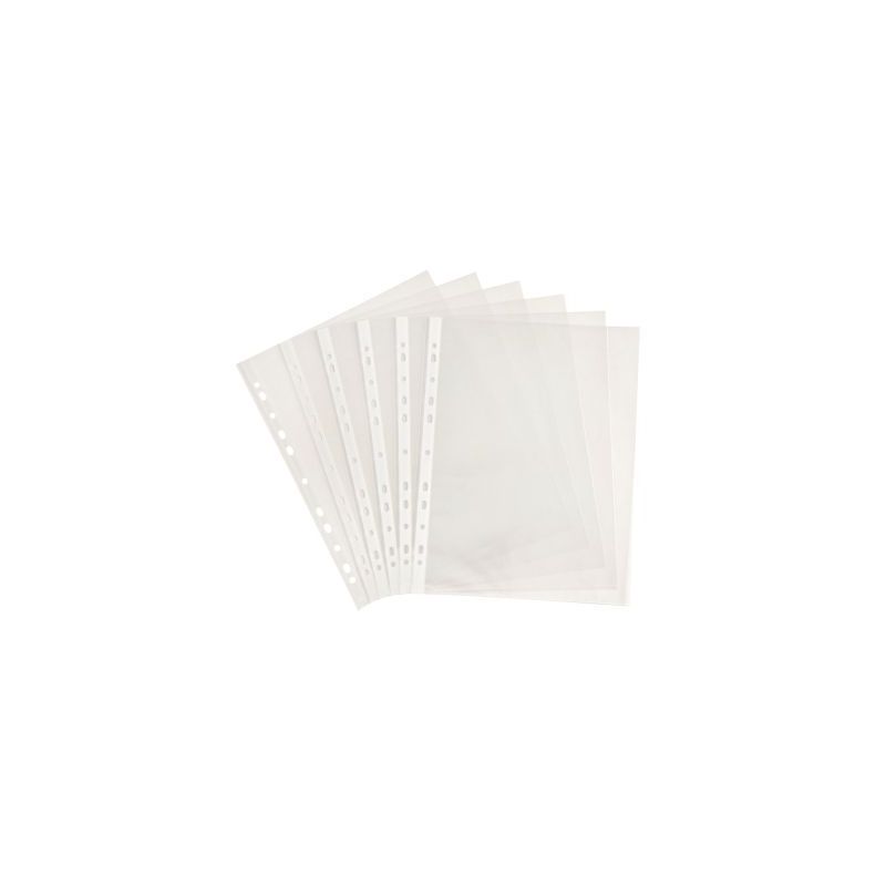 Achetez Sachet de 100 pochettes perforées en polypropylène grainé 5/100ème 100741491 pas cher su..