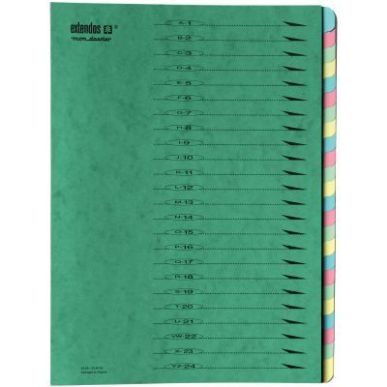Achetez Trieur en carte forte EXTENDOS 24 compartiments, coloris vert 223.24 VERT EXTENDOS pas cher ..