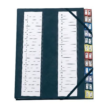 Achetez Trieur couverture plastifiée avec élastiques 24 compartiments coloris bleu 48.2406 EMEY pa..