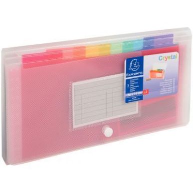 Achetez Trieur à soufflet format chèque CRYSTAL en polypropylène, 7 compartiments 55398E CRYSTAL ..