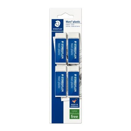 Achetez Blister de 4 gommes Marsplatic 52650BK4DA STAEDTLER pas cher sur Ma Rentrée Scolaire