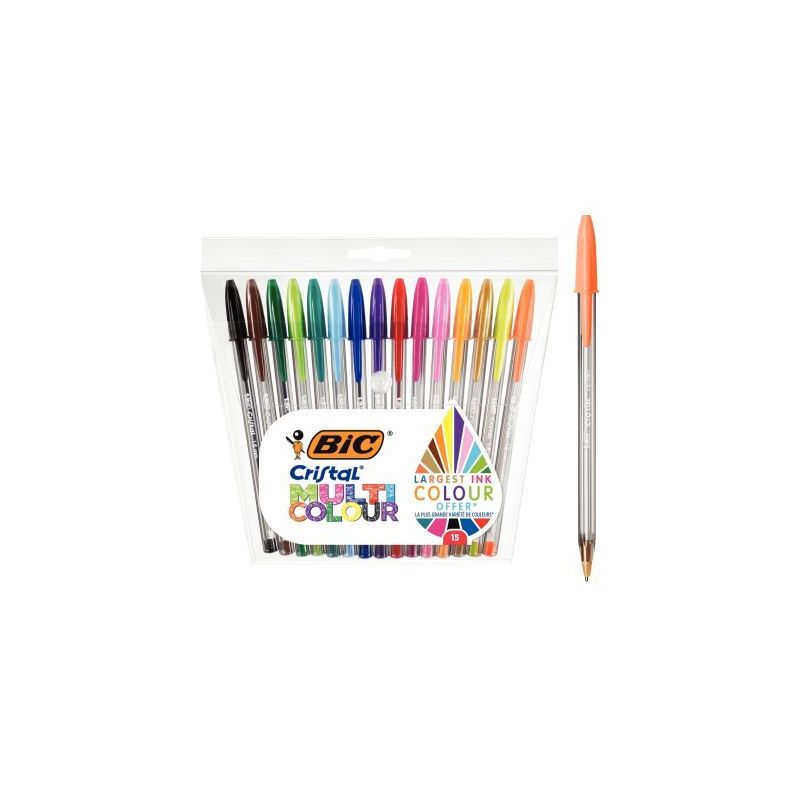 Achetez Etui de 15 stylos Bic cristal multicolour 964899 BIC pas cher sur Ma Rentrée Scolaire