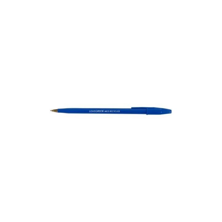 Stylo bille Lovegreen pointe moyenne bleu LGBP-03