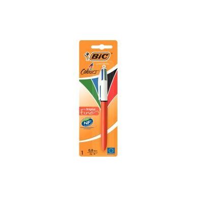 Achetez Blister de 1 stylo bille 4 couleurs pointe fine 802078 4 COULEURS BIC pas cher sur Ma Rentrî.