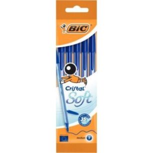 Achetez Blister de 5 stylos bille Soft bleu 516347 BIC pas cher sur Ma Rentrée Scolaire
