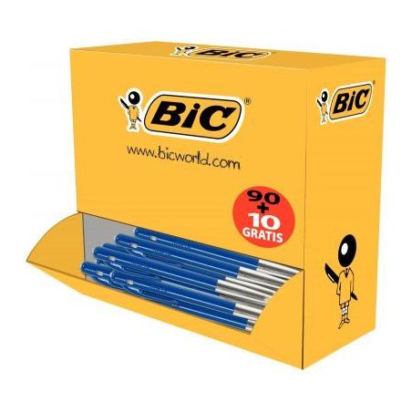 Achetez Pack 90+10 stylos bille M10 rétractables pointe moyenne bleus 942915 BIC pas cher sur Ma Re..