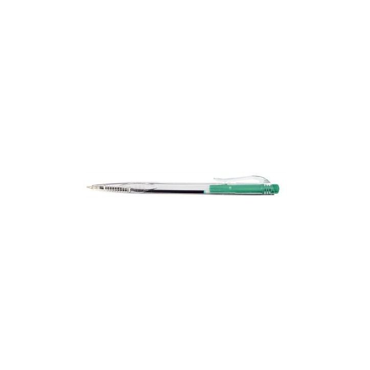 Stylo corps transparent rétractable vert KB170400 GREEN