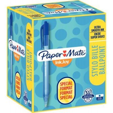 Achetez Boîte de 100 stylos inkjoy 100RT bleu dont 20 gratuits S0977440 INKJOY PAPER MATE pas cher ..