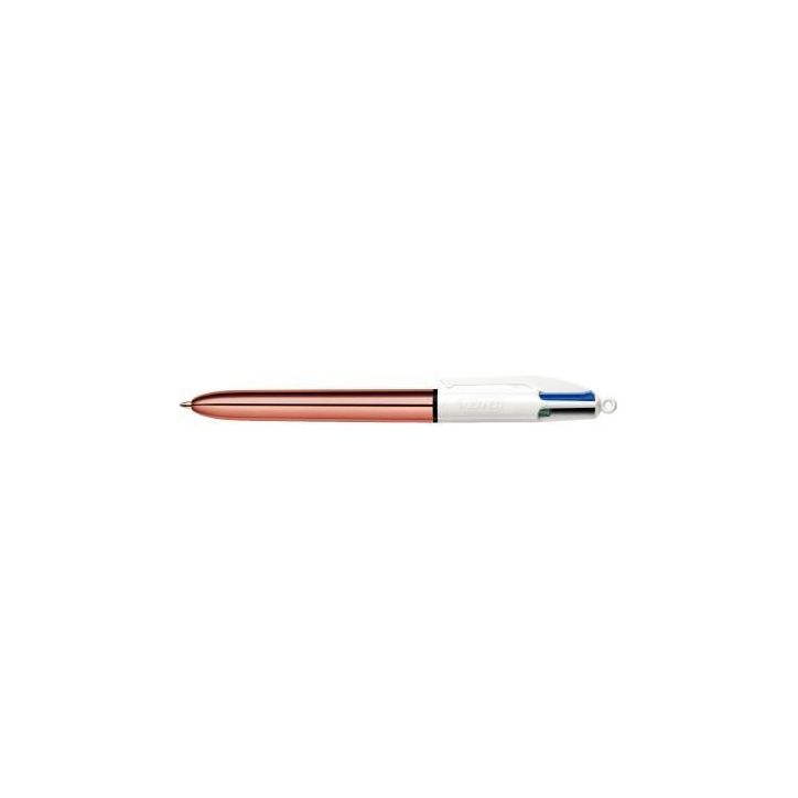 Stylo bille Bic 4 Colours Shine rose doré 504894 BIC