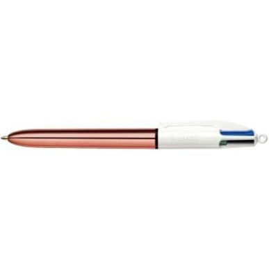 Achetez Stylo bille Bic 4 Colours Shine rose doré 504894 BIC pas cher sur Ma Rentrée Scolaire